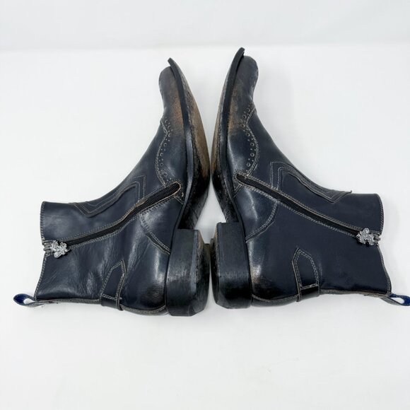 Mark Nason Black Leather Ankle Boots w Dragon Detail Men's Size 11 Made in Italy - Picture 7 of 12